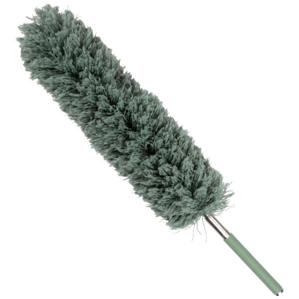 Lifetime Clean plumeau/duster XL - uitschuifbaar - synthetisch - groen/grijs - 55-142 cm -