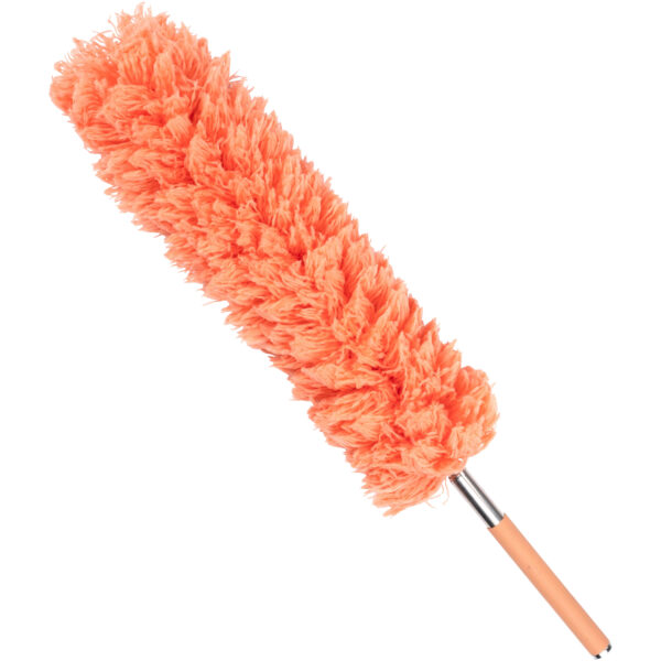 Lifetime Clean plumeau/duster XL - uitschuifbaar - synthetisch - oranje - 55-142 cm -