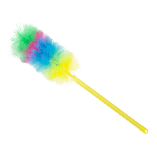 Betra plumeau/duster - uitschuifbaar - statisch - geel - 75-115 cm