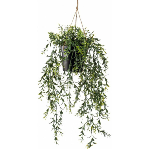 Emerald kunstplant/hangplant - Buxus - groen - 50 cm lang