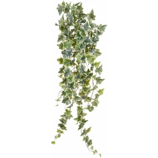Emerald kunstplant/hangplant - Klimop/hedera - groen/wit - 100 cm lang