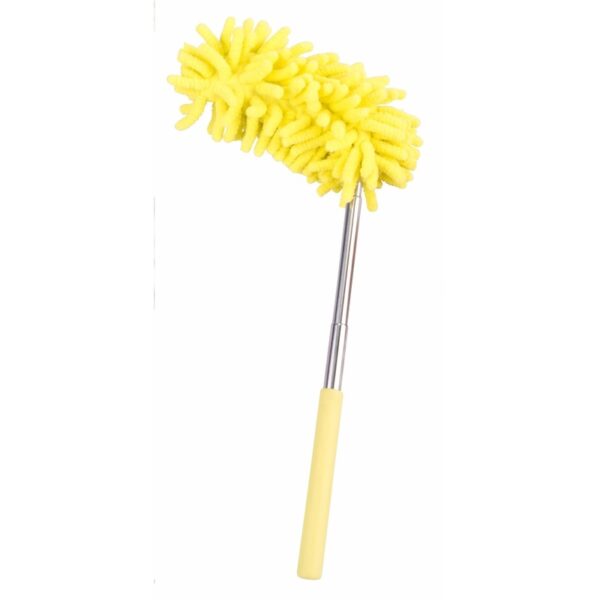 Telescopische plumeau geel 26-74 cm -