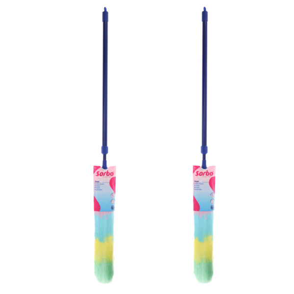 Sorbo Plumeau - multikleur - kunststof - 115 cm - met telescoopsteel