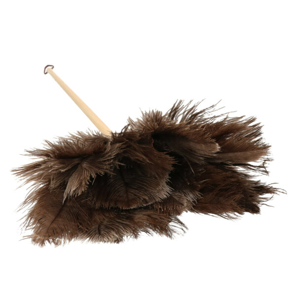 Plumeau/duster - Struisvogel veren - 66 cm - houten steel -